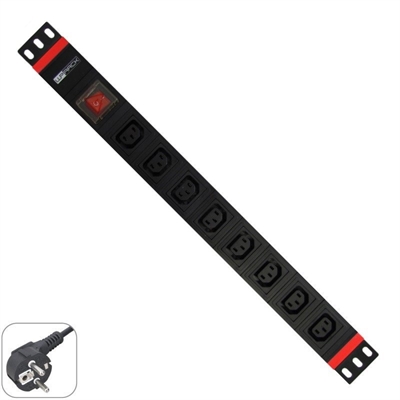 [ANEAAA0407] WP Regleta 19" 8 Tomas IEC C13 Schuko