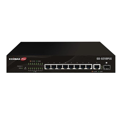 [NSWSAR0376] Edimax GS-5210PLG Switch 10xGbE LR PoE+ (1xSFP)