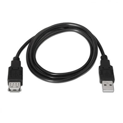 [APTAPC1001] Aisens Cable USB 2.0 tipo A/M-A/H negro 3.0m