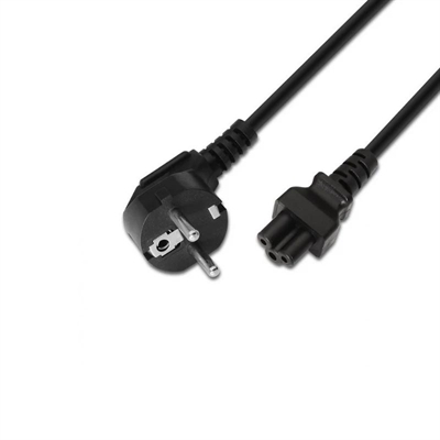 [APTAPC1022] Aisens Alimentación Trébol CEE7/M-C5/H negro 1.5m