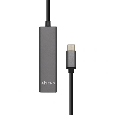[APTAPC1028] Aisens Hub USB 3.1 USB-C/M-4xTipo A/H gris, 15cm