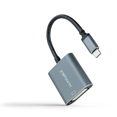 [AISCCI0638] Nanocable Conversor USB-C a DVI-D, 15 cm, Gris