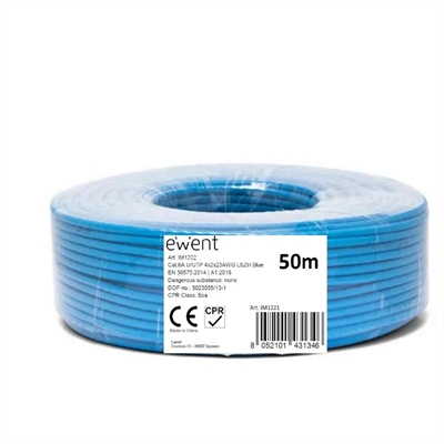 [AAOAAC0160] Ewent Bobina Cable Red CAT6A U/UTP,LSZH,50m