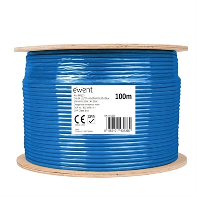[AAOAAC0161] Ewent Bobina Cable Red CAT6A U/UTP,LSZH,100m