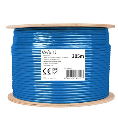 [AAOAAC0162] Ewent Bobina Cable Red CAT6A U/UTP,LSZH,305m