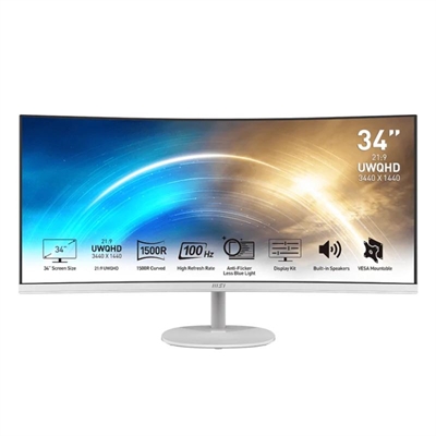 [FMOMLE0750] MSI MP341CQW Monitor34" UWQHD VGA HDMI MM curv