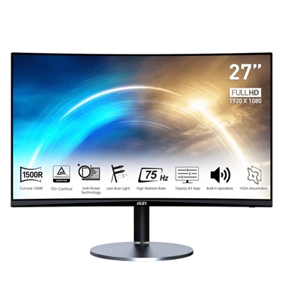 [FMOMLE0752] MSI MP272C Monitor 27" IPS FHD1ms VGA HDMI MM cur