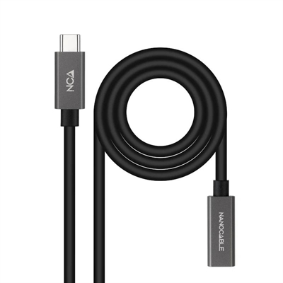 [APTAPC1128] Nanocable Cable USB 3.2 Gen2 USB-C M/H 1,5 M Negro