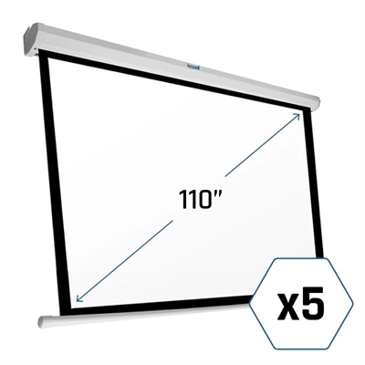 [MPRPAY0068] iggual Pack 5 x Pantalla Pan.110"243x137 eléctrica