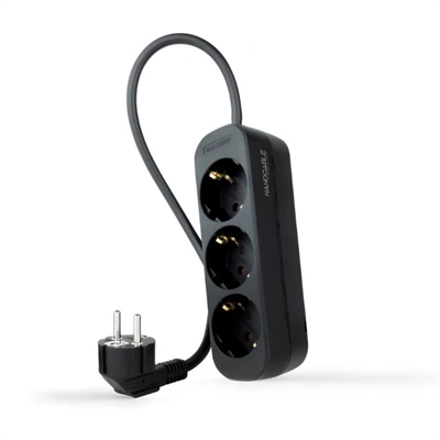 [AELREG0114] Nanocable Regleta de Enchufes 3 Tomas 1.4 m Negro