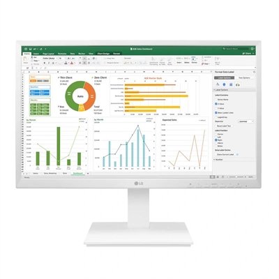 [FMOMLE0789] LG 24BK55YP-W Monitor23.8" VGA DVI DP HDMI MM AA B
