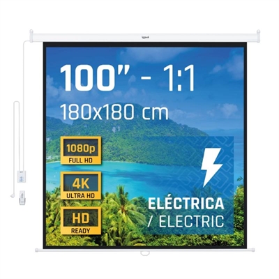 [MPRPAY0070] iggual Pantalla eléctrica 1:1 100" 180x180 cm
