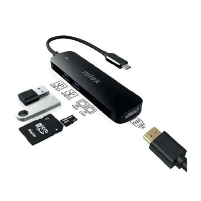 [AAOAUS0230] Nilox NXDSUSBC05 Adaptador USB-C 5 en 1