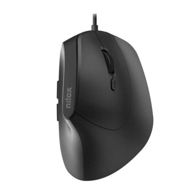 [FTRRCA0772] Nilox Ratón Vertical 3600 DPI, 6 botones, negro