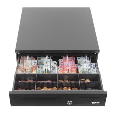 [APTACP0076] iggual Cajón portamonedas IRON-20 42cm 4+8 negro