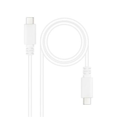 [APTAPC1157] Nanocable Cable USB2.0 3A USB-C/M-M 1 M Blanco