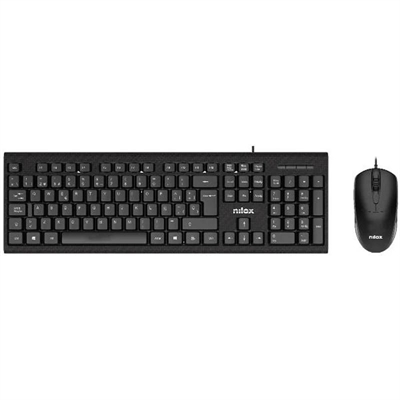 [FTRCTR0237] NILOX Kit Teclado+raton NXKME0011 Usb NEgro
