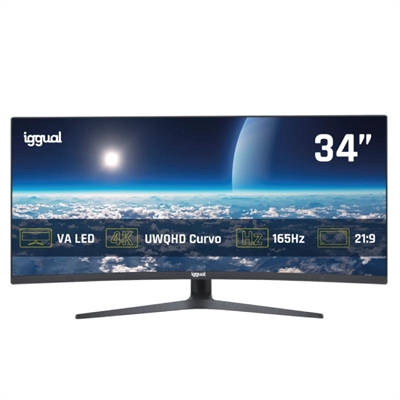 [FMOMLE0912] iggual Monitor 34" UWQHD 1ms 2DP 2HDMI MM AA Curvo