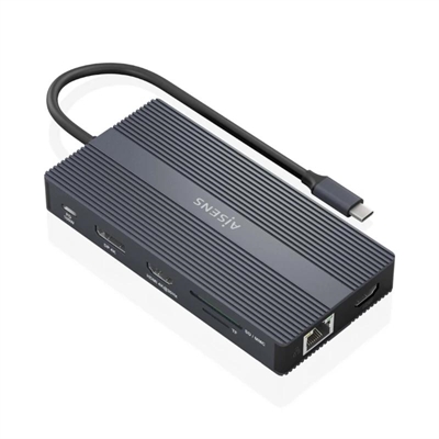 [AAOAAC0193] Aisens USB-C Dock 12 en 1 2xHDMI 1xDP RJ45 4xUSB