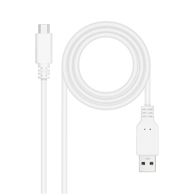 [APTAPC1172] Nanocable Cable USB 2.0 3A USB-C-M/M 0.5M Blanco