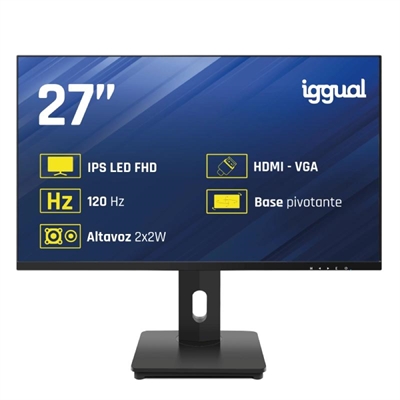 [FMOMLE0973] iggual Monitor 27" VGA HDMI 120Hz pivotante AA MM