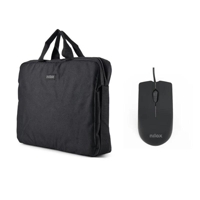 [AAOABT0867] NILOX Maletín 15.6"Negro+Ratón USB 1000dpi
