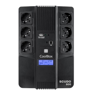 [FSASFL0244] COOLBOX SAI SCUDO3 800VA/480W CON PANTALLA  LCD