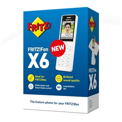 [NTETIN0188] FRITZ!Fon X6 Teléfono Inalámbrico Blanco 300 m
