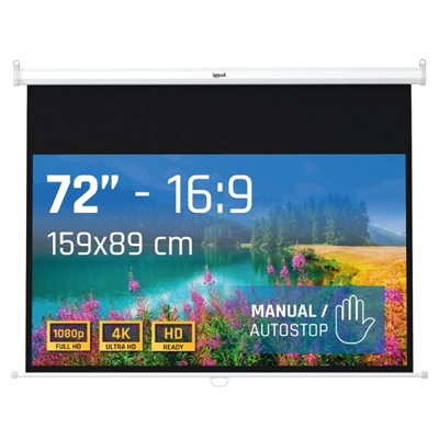 [MPRPAY0074] iggual Pantalla manual 16:9 72" 159x89 cm