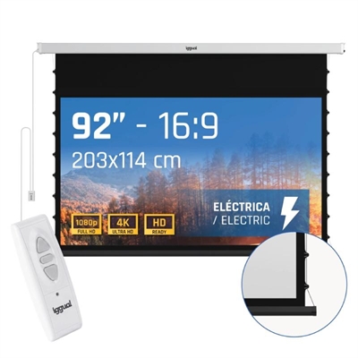 [MPRPAY0075] iggual Pantalla eléc tensionada 16:9 92" 203x114cm