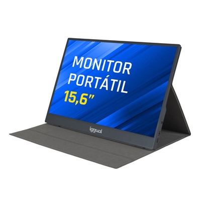 [FMOMLE0988] iggual Monitor portátil 15,6" IPS FHD USB-C funda