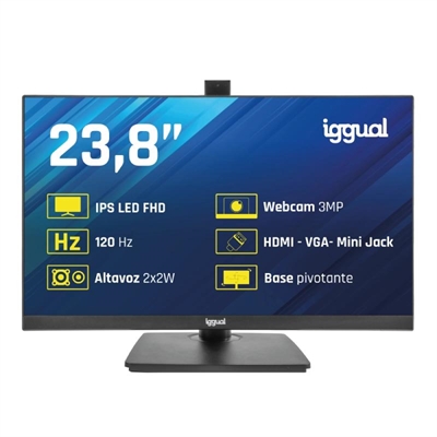 [FMOMLE0990] iggual Monitor 24" 120Hz 1ms HDMI VGA MM AA webcam