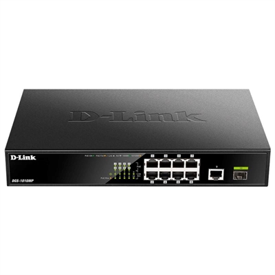 [NSWSAR0442] D-Link DGS-1010MP/E Switch 8xG PoE 1xG Up 1xG SFP