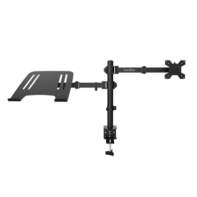 [AISATV0422] COOLBOX Soporte Monitor+Portátil Monobrazo Acero