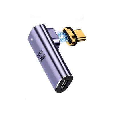 [AISCCI0746] EWENT Adaptador Magnético USB-C  90º USB4 PD 100W
