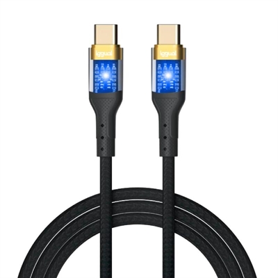 [AATCAT0509] iggual Cable USB-C a tipo C 3A 100 cm trenzado LED