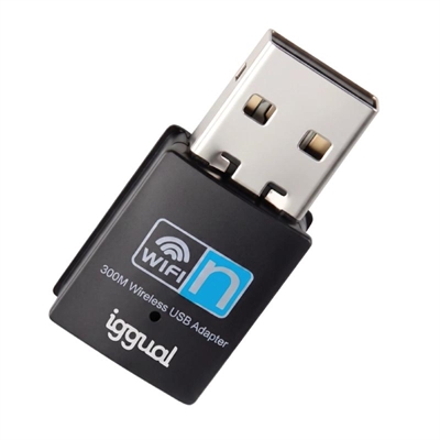 [NADAIN0318] iggual Adaptador USB Wifi 300 Mbps mono 2.4GHz