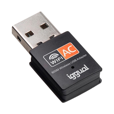 [NADAIN0319] iggual Adaptador USB Wifi 600 Mbps dual 2.4G/5G