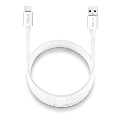 [AAOAAC0209] NGS CABLE CARGA RAPIDA USB-A A USB-C 1M BLANCO