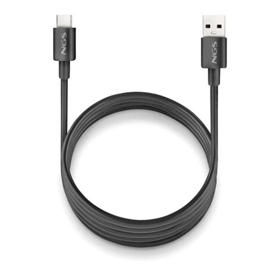 [AAOAAC0210] NGS CABLE CARGA RAPIDA USB-A A USB-C 1M NEGRO