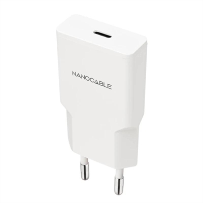 [AATCAT0511] Nanocable Cargador USB-C/PD 20W   Blanco