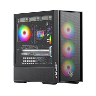 [ICACSM0882] Keep Out Caja M-Atx KO XC-805 MESH ARGB Usb3 Black