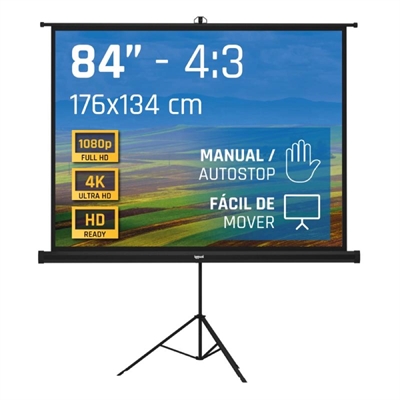 [MPRPAY0077] iggual Pantalla 84" 176x134 cm 4:3 trípode+bolsa