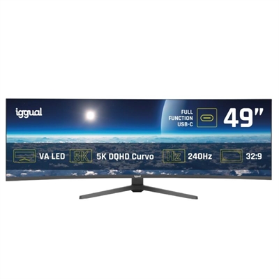[FMOMLE1136] iggual Monitor 49" 5K DQHD 1ms 240Hz MM AA Curvo