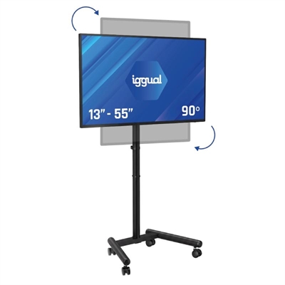 [AISATV0452] iggual SRTV55 Soporte TV suelo ruedas 13"-55" 20kg