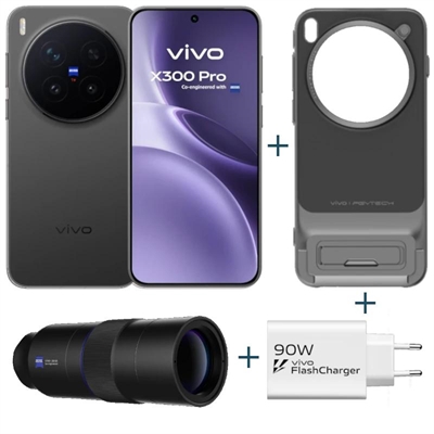 [NTETMO3203] VIVO X300 Pro Black + funda + Teleobjetivo + ch90w