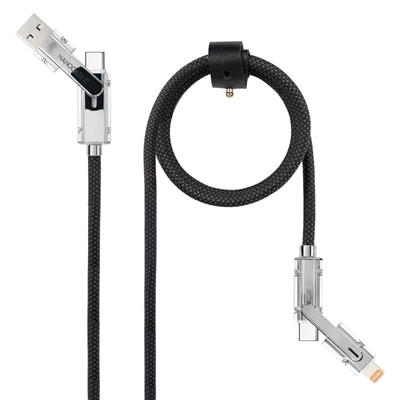 [APTAPC1245] Nanocable Cable USB-C+USB-A/M LIGHTNING+USB-C/M 1M