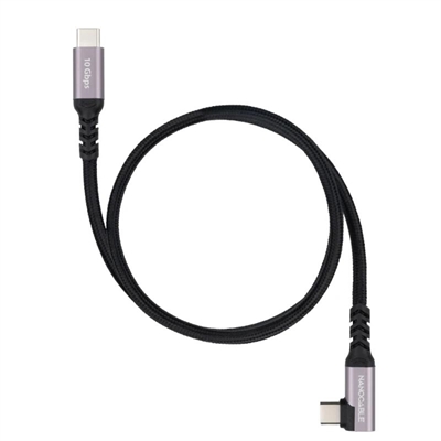 [APTAPC1247] Nanocable Cable USB-C 3.2 GEN2 Acodado 100W 0.5 M