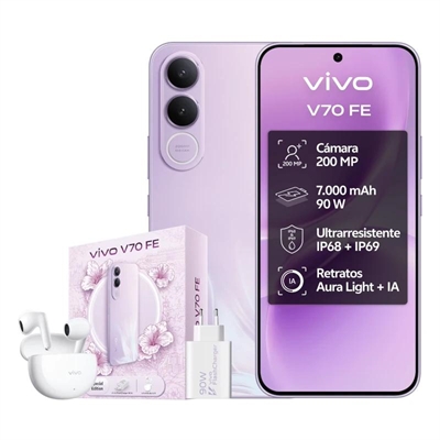 [NTETMO3233] VIVO V70 FE 8Gb 512Gb Bundle Ch90w+ Buds3 Purple