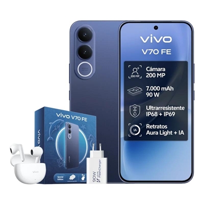 [NTETMO3232] VIVO V70 FE 8Gb 512Gb Bundle Ch90w+ Buds3 Blue